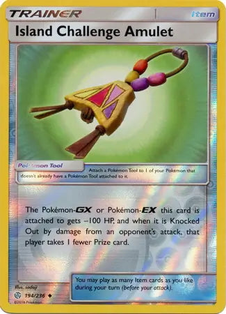 Cosmic Eclipse Island Challenge Amulet #194/236 reverse holo